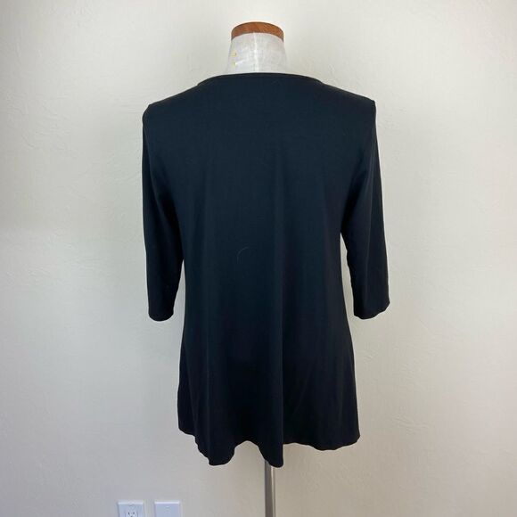 Eileen Fisher 3/4 Sleeve Scoop-Neck Top - Picture 5 of 6
